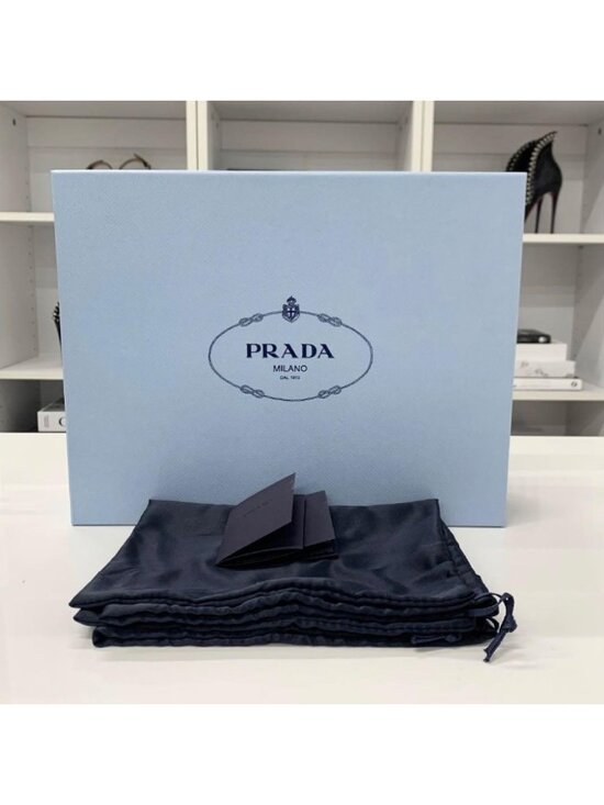 Prada Logo Padded Nappa Leather Sandals Black